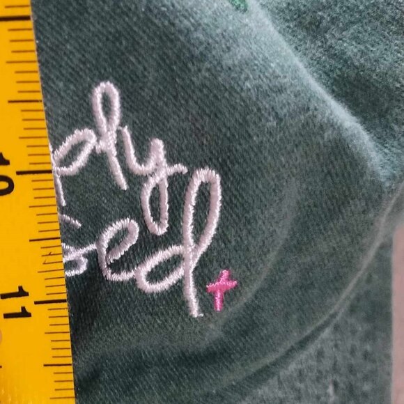 Simply blessed distressed army green hat 100% cotton Adorable jesus‎ - Picture 11 of 11